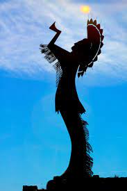 Keeper of the plains art. Keeper Of The Plains Rock Painting Art Wichita Painting