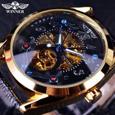 Winner Top Brand Luxury Automatic Skeleton Luxury Gold Watches Men Buy Muzhskie Chasy Chasy Roskoshnye Chasy