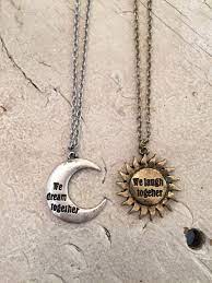 Best Friend Necklace Sun And Moon Necklace Friendship Necklace Sun Necklace Moon Necklace Boho Jewelry Boho N Friend Necklaces Friend Jewelry Bff Jewelry