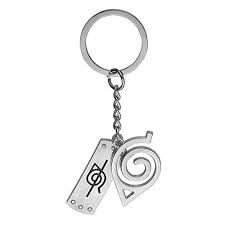 Zhenzhiao Anime Naruto Shippuuden Porte Cle Bois Feuille Signe Pendentifs Poupee Metal Porte Cle Manga Japonais Bande Dessinee Cle A Porte Cle Pendentif Naruto