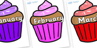 Free Months Of The Year On Cupcakes Months Of The Year