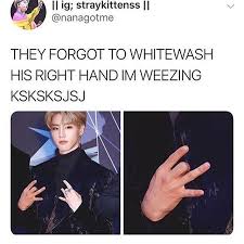 That S What U Get For Whitewashing My Gorgeous Jisung Kid Memes Crazy Kids Funny Kpop Memes