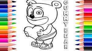 Super coloring free printable coloring pages for kids coloring sheets free colouring book illustrations printable pictures clipart black and white pictures line art and drawings. Mega Gummy Bear Coloring Book Gummy Bear Coloring Pages Youtube