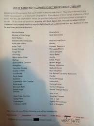 Succeeding online is a different story. List Of Bands Not Allowed To Be Mentioned On Catholic School S Heavy Metal Radio Show Dangerous Minds