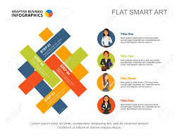 four options process chart slide template business data project