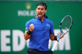 Buen servicio de rafa que no puede conectar fognini. Atp Monte Carlo Der Inspirierte Fabio Fognini Zerstort Rafael Nadal