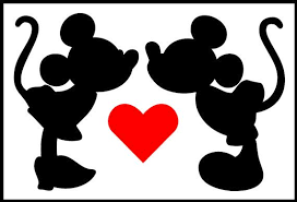 This time it's mickey and minnie holding hands! Pin On Silouette