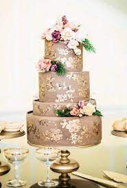 Chinese Style Wedding Cakes Hand Painted Wedding Cake Metallic Wedding Cakes Beautiful Wedding Cakes