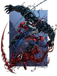 Venom Vs Spidey Vs Carnage Colors By Spidey0318 On Deviantart Symbiotes Marvel Carnage Marvel Spiderman Art