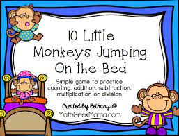 We bought a few books/songs to start as my. Free Ten Little Monkeys Jumping On The Bed Math Game For All Ages