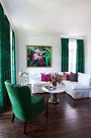 This rich color is favorite my many people around the globe, and girls especially love emerald. Art In Homes Tuesday Melissa Mercier White Living Room Decor Living Room Green Green Interiors