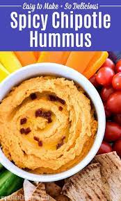 Spicy Chipotle Hummus Recipe Appetizer Recipes Vegetarian Recipes Vegan Appetizers Recipes