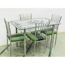 The dining table is where you will share food, conversations and laughter, particularly during holidays. Stainless Steel Dining Table Set For Home Rs 21000 Set Purab Paschim Furniture Id 20433106991