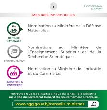 Shah mohammad dost, ministre des affaires dtrangbres de la république démocratique. Benin Les Grandes Decisions Du Conseil Des Ministres Du 15 Janvier 2020 Ebene Magazine