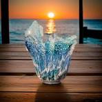 Resin Bowl/vase. Resin Ocean Wave Sculpture, Glass Bowl ...
