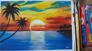 Thank you for visiting my profile. Sunset Scenery Painting At Paintingvalley Com Explore Collection Of Sunset Scenery Painting