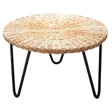 Wicker Coffee Table By Mathieu Mategot 1stdibs Com Wicker Coffee Table Coffee Table Wicker Table
