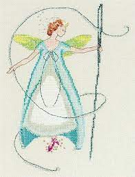 22 (dmc) this pdf pattern includes: Nora Corbett Needle Fairy Stitching Fairies Cross Stitch Pattern 123stitch