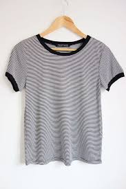 Black And White Striped Tee Dale Basic Stripe Tee Clothes Dream Clothes Casual Outfits