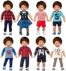 Buy Zita Element 8 Sets Baby Boy Doll Clothes For American 18 Inch Boy Doll Clothing 15 Inch Bitty Baby Doll And Other 14 18 Inch Baby Dolls Clothes Outfits Online In Turkey B087bq2jvq