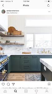 Amber Interiors Ojai Midnight Spruce By Dunn Edwards Paint Color Green Kitchen Cabinets Kitchen Cabinet Inspiration Kitchen Trends