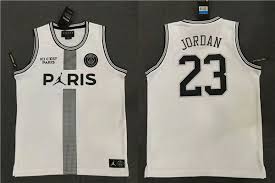 While jordan are the jersey manufacturers in one vertical stripe runs down the center of the jersey and is made up of numerous small white dots. Paris Saint Germain 23 Michael Jordan White Jordan Fashion Jersey