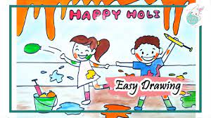 Holi pictures/happy holi pictures/holi pictures with quotes, messages, wishes, sms/holi pictures free download/holi pictures hd/holi pictures must see of radha krishna/holi pictures cartoon hd for drawing, colouring/holi pictures for facebook, whatsapp share happy holi pictures: How To Draw Friends Celebrating Holi Festival Drawing Tutorial For Beginners Youtube