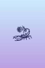 Scorpio Rose Light Blue Purple Pink Background Lockscreen Tattoo Girl Iphone Wallpaper Scorpio Art Pink Wallpaper Iphone