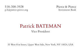 Maybe you would like to learn more about one of these? Patrick Bateman Business Card Template