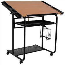 Flash Furniture Adjustable Drawing Table With Black Frame Drafting Table Wood Drafting Table Flash Furniture