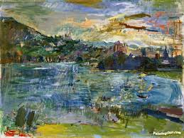 Lac D Annecy Ii 1930 Artwork By Oskar Kokoschka Oil Painting Art Prints On Canvas For Sale Abstrakte Malerei Aktmalerei Malerei