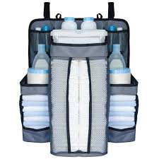 Nursery And Diaper Organizer For Hanging Baby Essentials On Crib Playard Changing Table Wish Diaper Organization Diaper Caddy Baby Diapers