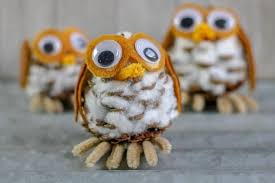 Pull cotton balls apart to get them fluffy, and stuff them in the crevices of the pinecone to give it that snowy owl appearance. Easy Diy Pinecone Owl Craft For Kids Life Over C S
