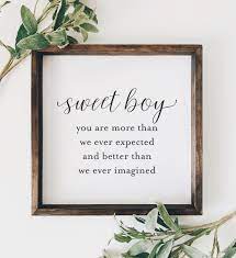 Sweet Boy Nursery Print Nursery Quote Print Printable Wall Etsy In 2021 Nursery Prints Boy Nursery Wall Decor Boy Nursery Signs
