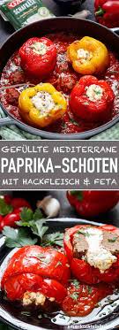 Gefullte Paprikaschoten Mediterran Emmikochteinfach Rezept Paprika Mit Hackfleisch Gefullte Paprikaschoten Paprikaschote