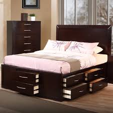 Miter rustic mahogany and dark ebony cal. Tall Queen Bed Frame With Drawers King Storage Bed Bed With Drawers Underneath Bed Frame With Drawers
