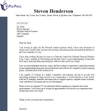 Sample network engineer cover letter cover letters for engineering jobs a network engineer cover letter is a cover letter that is sent with your resume when you are applying for a networking engineer job. Network Analyst Cover Letter Business Service Vepub