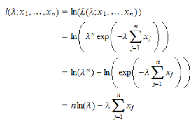 Exponential Distribution Maximum Likelihood Estimation