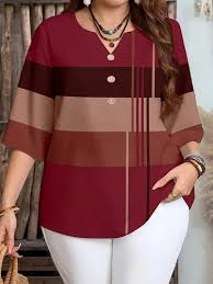 Blusa Casual de Talla Grande