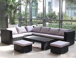 Homcom wood metal coffee round table w/ storage sofa end side coffee table φ45cm. Large 8 Seater Rattan Garden Furniture Sofa Table Set Conservatory Outdoor Pat View M Rattan Corner Sofa Corner Sofa And Coffee Table Modern Outdoor Patio