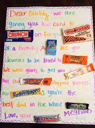 Candy Gram For Dad S Birthday From The Kids Daddy Birthday Gifts Homemade Gifts For Dad Father Birthday Gifts