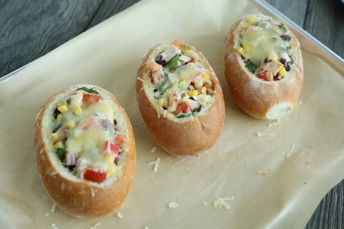 Burrito Bowl Bread Boats