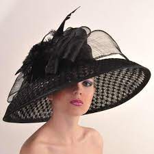 Black 8 Brim Lamp Couture Hat By Hat A Tude Fancy Hats Classy Hats Beautiful Hats