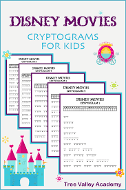 269 cryptoquote puzzles.as a special introductory offer, you can print out quite a few pages from this book for free and see if you enjoy solving them. Printable Disney Movies Cryptograms Tree Valley Academy