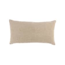 Kdays thick brown faux leather lumbar pillow cover cognac leather decorative throw pillow case farmhouse rectangular sofa couch cushion covers modern minimalist vegan pillow cover 12x20 inches. Brown Linen And Leather Lumbar Pillow Fourth Home