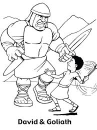 After killing goliath with a slingshot, david joined the entourage of king saul. David And Goliath Coloring Pages Best Coloring Pages For Kids