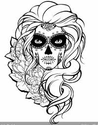 Pin By Crun On Surger Skulls Skull Coloring Pages Sugar Skull Girl Sugar Skull Drawing
