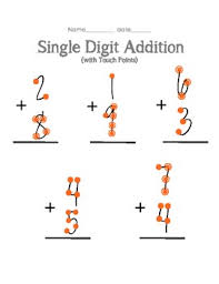 Touch math printables for kids to have | math ideas. The Math Worksheet Kaida Market Com Addition Single Digit Vertical