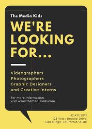Yellow Black And White Photo Job Vacancy Announcement Templates By Canva