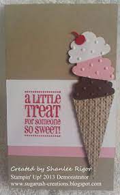 4 count (pack of 1). Ice Cream Gift Card Used Stampin Up Products Cupcake Builder Punch Got Treats Stamp Perfect Polka Do Ice Cream Gift Handmade Birthday Cards Birthday Cards